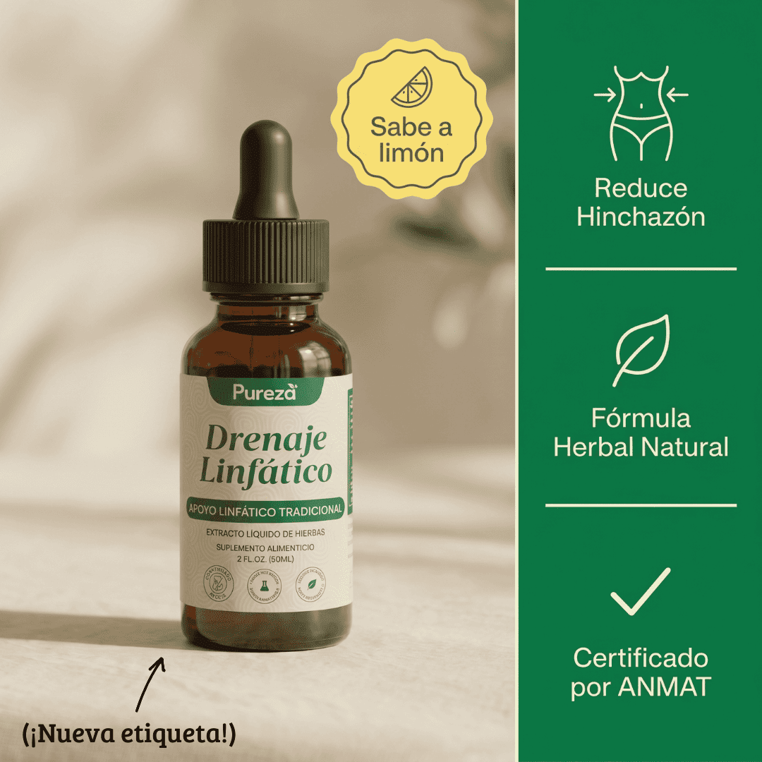 PurezaDrops™ | Drena Naturalmente la Hinchazón del Rostro, Abdomen y Piernas
